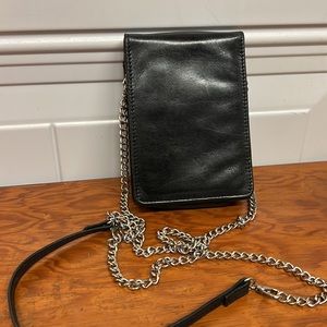HOBO black leather wallet crossbody